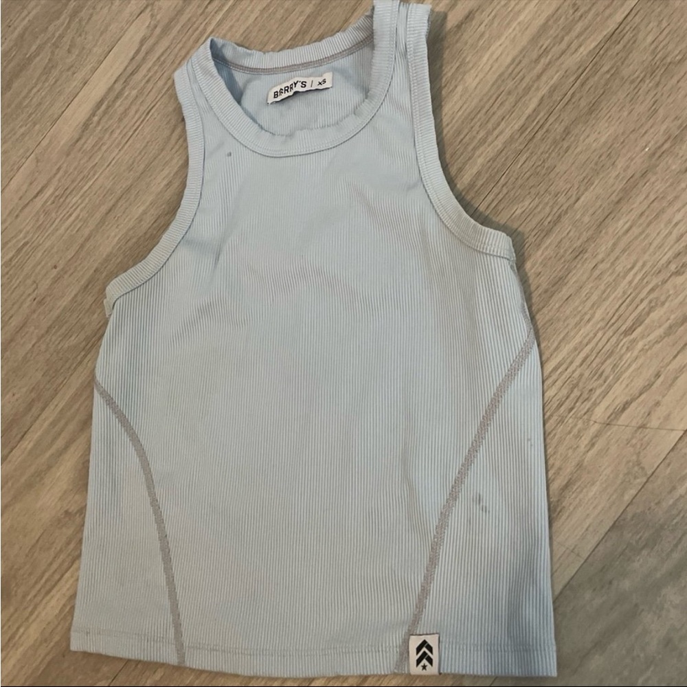 Blue Crew Neck Tank Top for Versatile Wear
